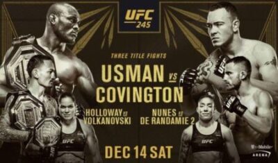 UFC 245: Usman vs. Covington – výsledky