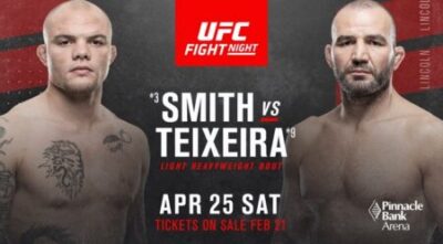 UFC on ESPN+ 31: Smith vs. Teixeira – zápasová karta a oficiální plakát turnaje