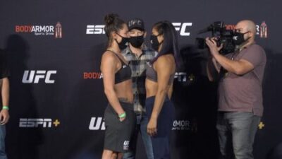 “Omlouvám se, ale nejsem schopna stát” – Jessica Eye podruhé za sebou neudělala  před turnajem UFC váhu (video)