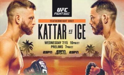 UFC on ESPN 13: Kattar vs. Ige – výsledky turnaje