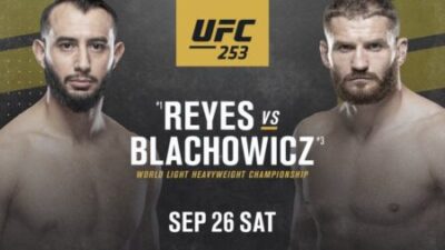 O uvolněný titul šampiona polotěžké váhy UFC se utká Reyes s Blachowiczem