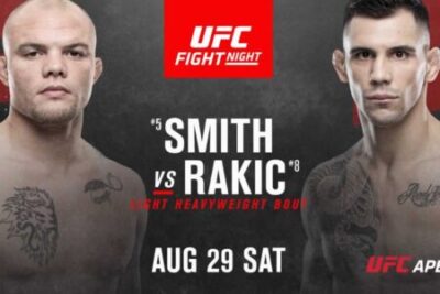 UFC Fight Night: Smith vs. Rakić – zápasová karta turnaje a kde jej sledovat