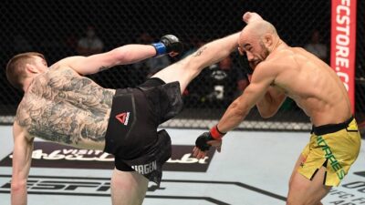 UFC Fight Island: Cory Sandhagen efektním kopem z otočky knokautoval Marlona Moraese